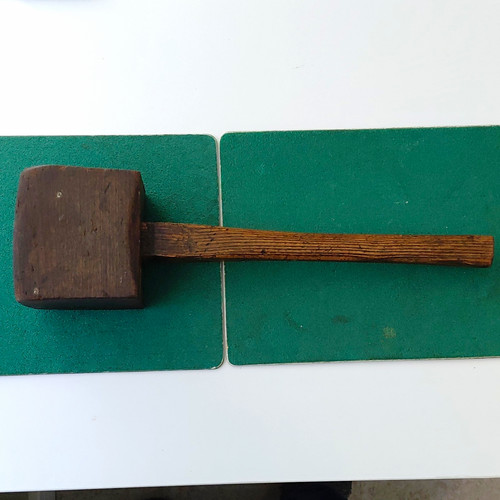 Vintage wooden mallet hammer - wooden,