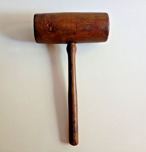 Large vintage wooden - wooden, mallet