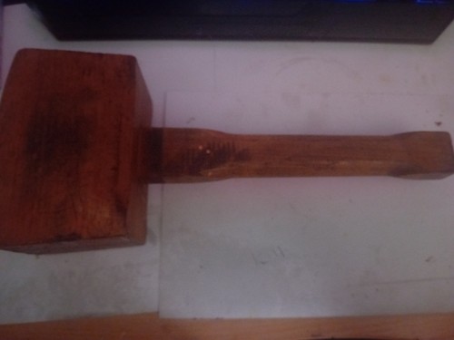 Wooden mallet antique - wooden,