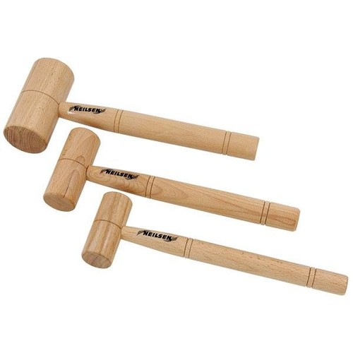 3pc wooden mallet - 3pc, set