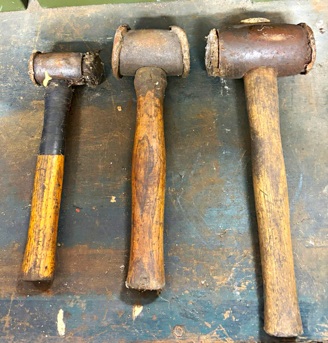 3pc copper hammers mallet set - copper,
