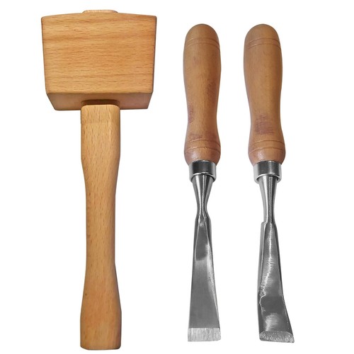 Wood mallet chisel set - wood,