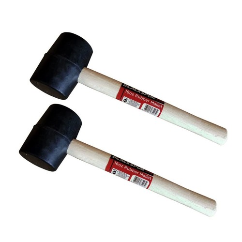 Rubber mallet hammer 16oz - rubber,