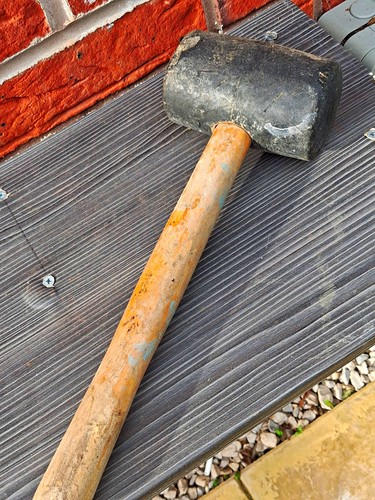 Rubber mallet with wooden - rubber,