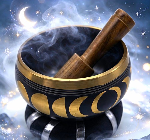 Black gold moon design - black,