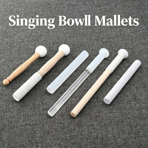 Crystal singing bowl - crystal, mallet