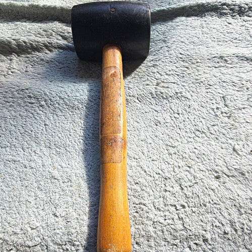 Black rubber mallet wooden - rubber,