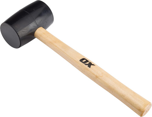 Trade black rubber mallet 16oz - black,